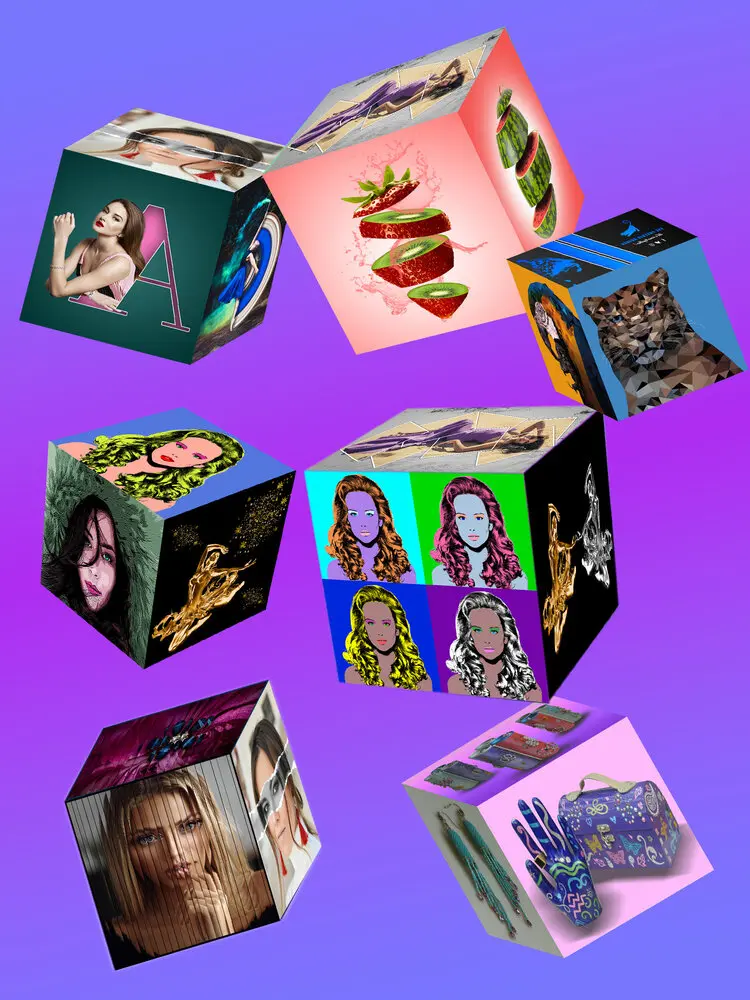 cubes avec composition