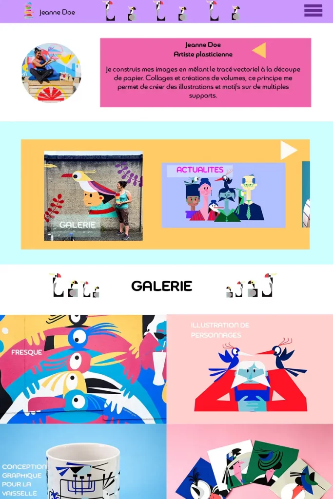 page site artiste