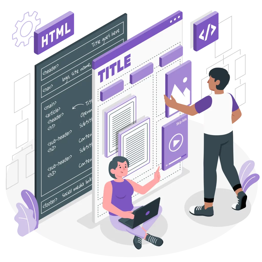 bannière page web design